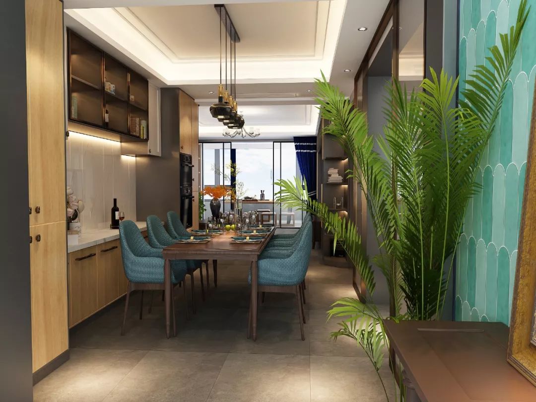 三代同堂的温馨美式之家——张蕾的“重彩”设计-11