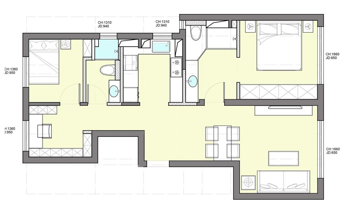 现代风格小户型设计-22