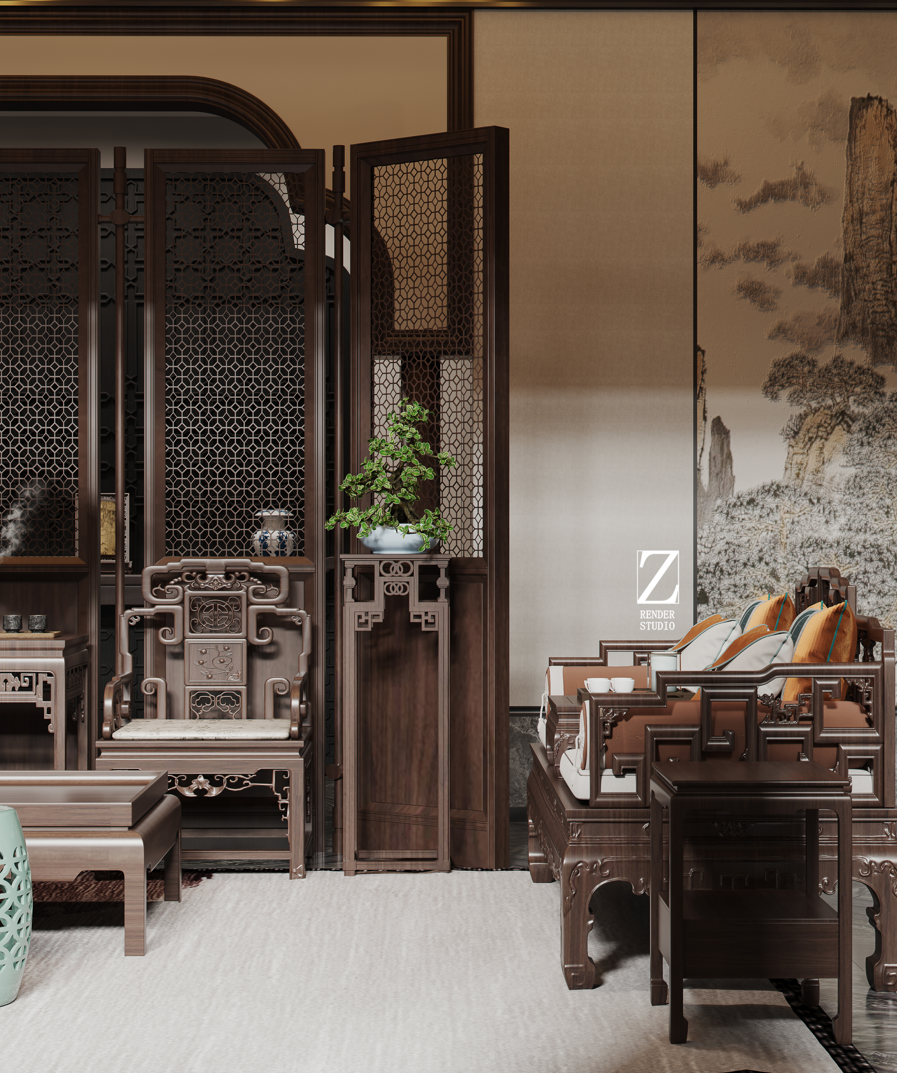 四合院住宅设计表现一-2