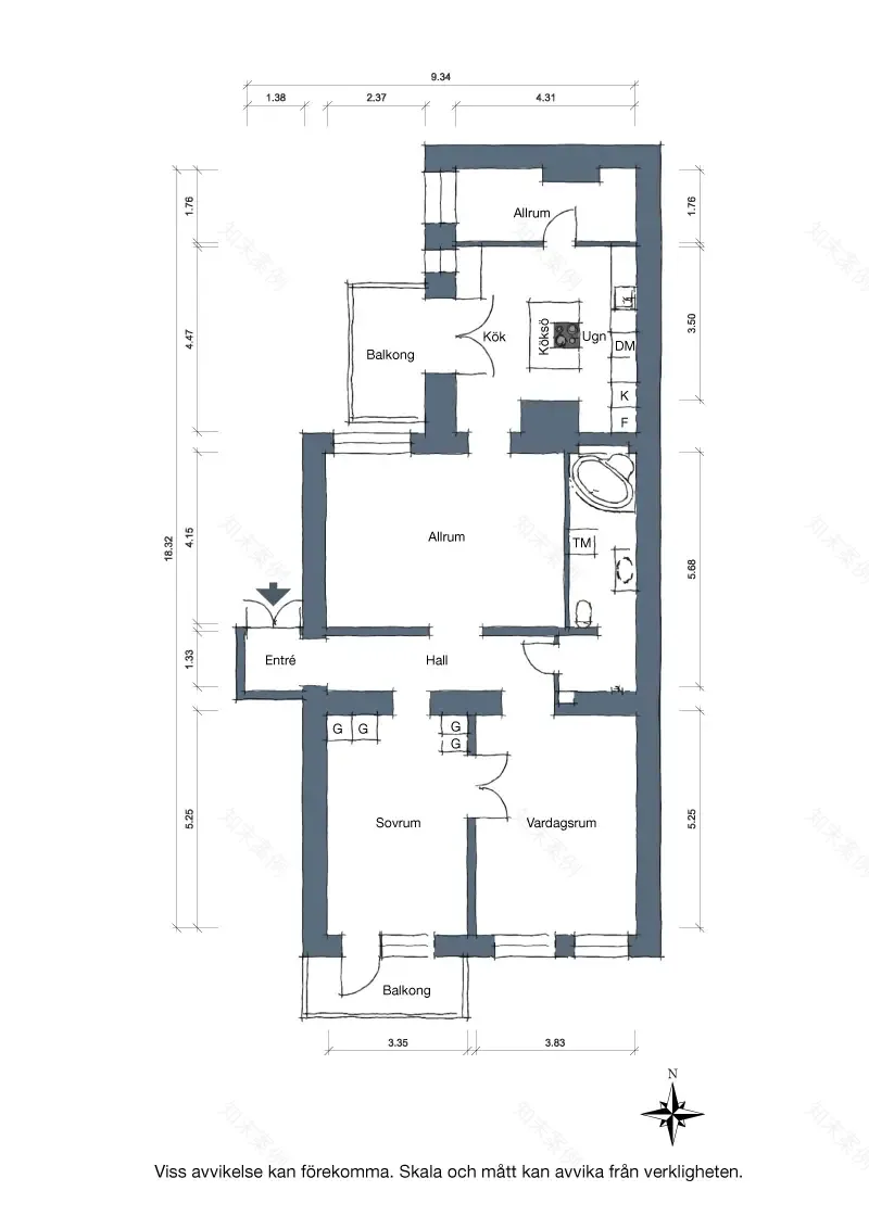 瑞典 106 平米原木与水泥的温馨原野风-33