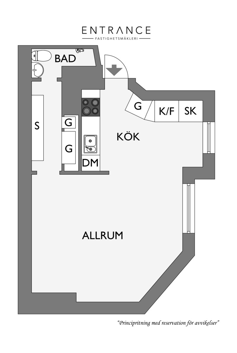 砖墙点亮哥德堡 37 平米时尚单间-34