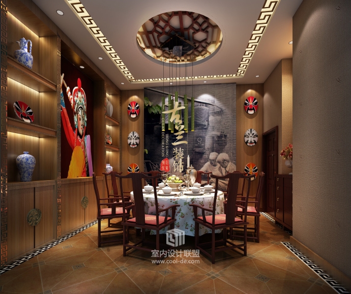重庆火锅店装修设计——川行记火锅店中式火锅店装修设计-7