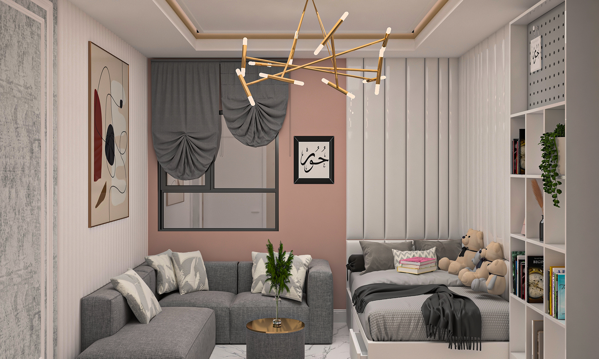 男孩女孩卧室现代室内设计-10