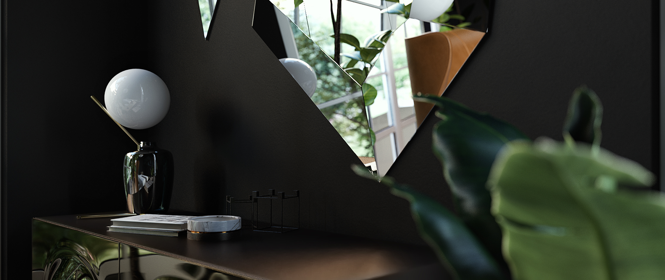 黑暗卧室计算机生成图像-10