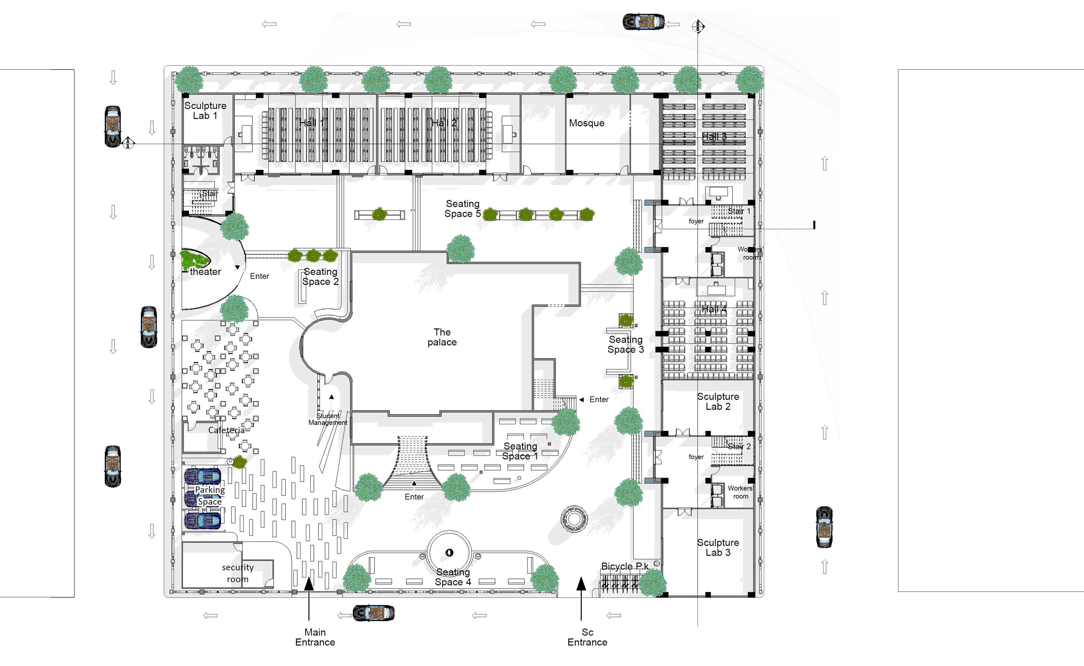 亚历山大大学美术学院（场地光学提升）丨埃及亚历山大丨Z I A D  A H M E D ™ design-4
