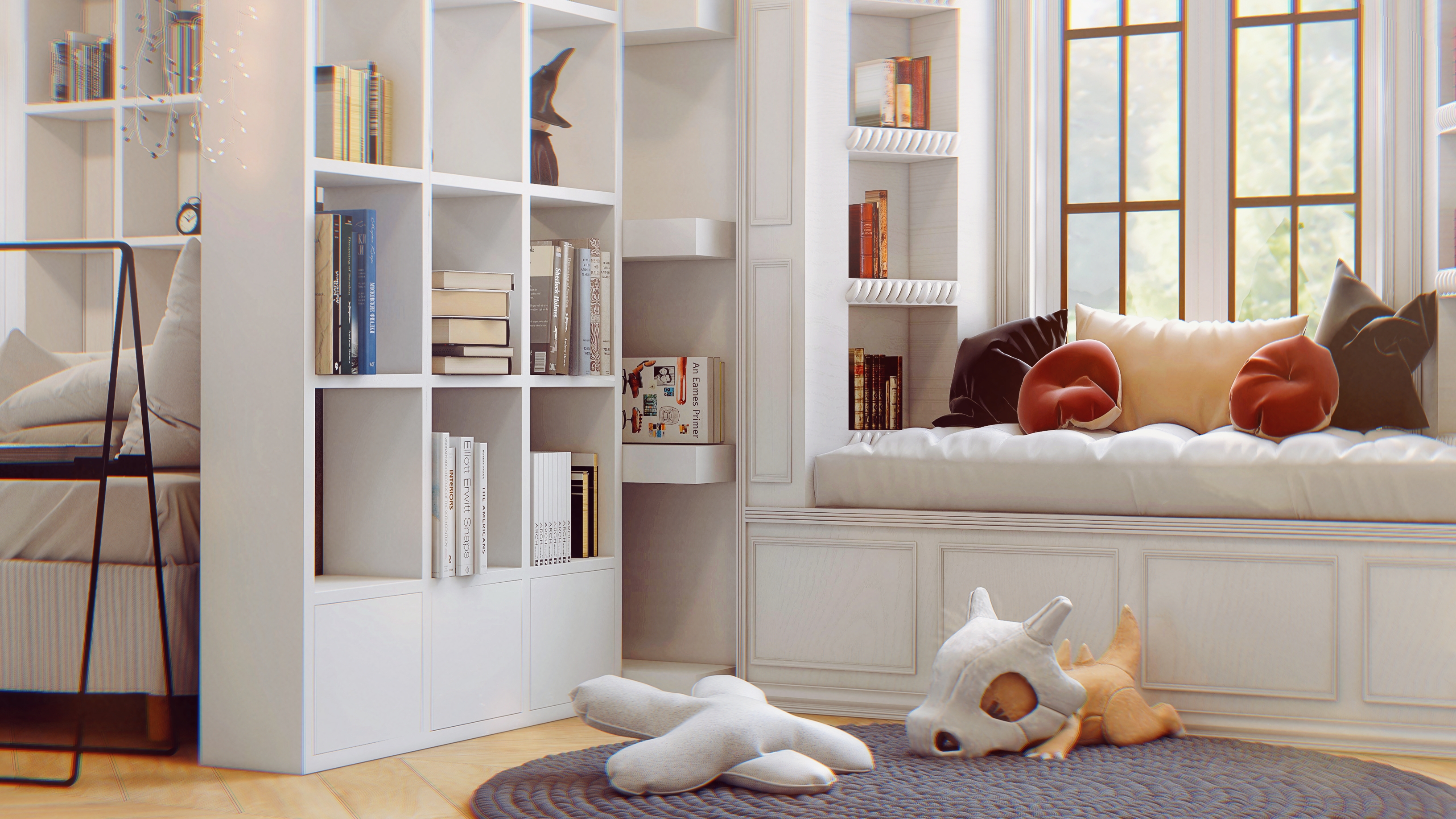 黑白调的温馨儿童房设计-28