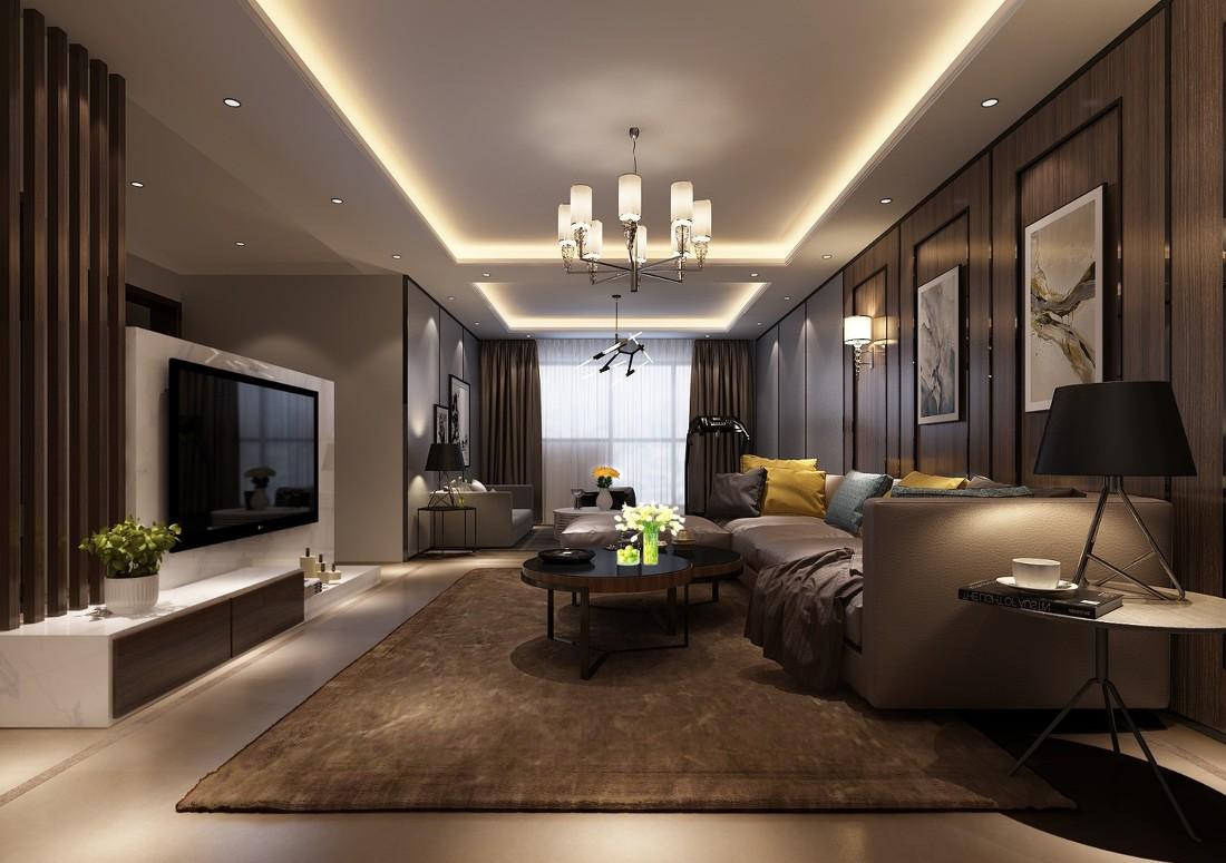 
北京万科星园三居室平层现代风格实景案例 -0