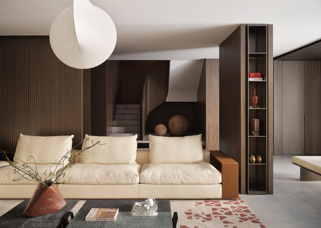 银杏汇湘湖天境 新中式挑空别墅丨中国杭州丨H.N.LIN空间美学馆-114