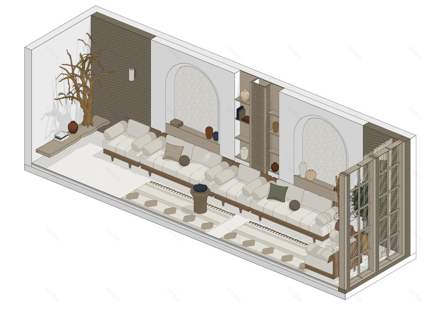 WABI SABI是源自日本美学概念侘寂,MAJLES是阿拉伯语,意为集会、会议室 ,因此整体可翻译为侘寂集会室 丨沙特阿拉伯利雅得丨Vacci Studio-10