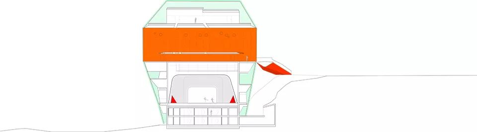 西班牙普拉森西亚礼堂 | 嵌入地下的橙色峡谷明灯-7