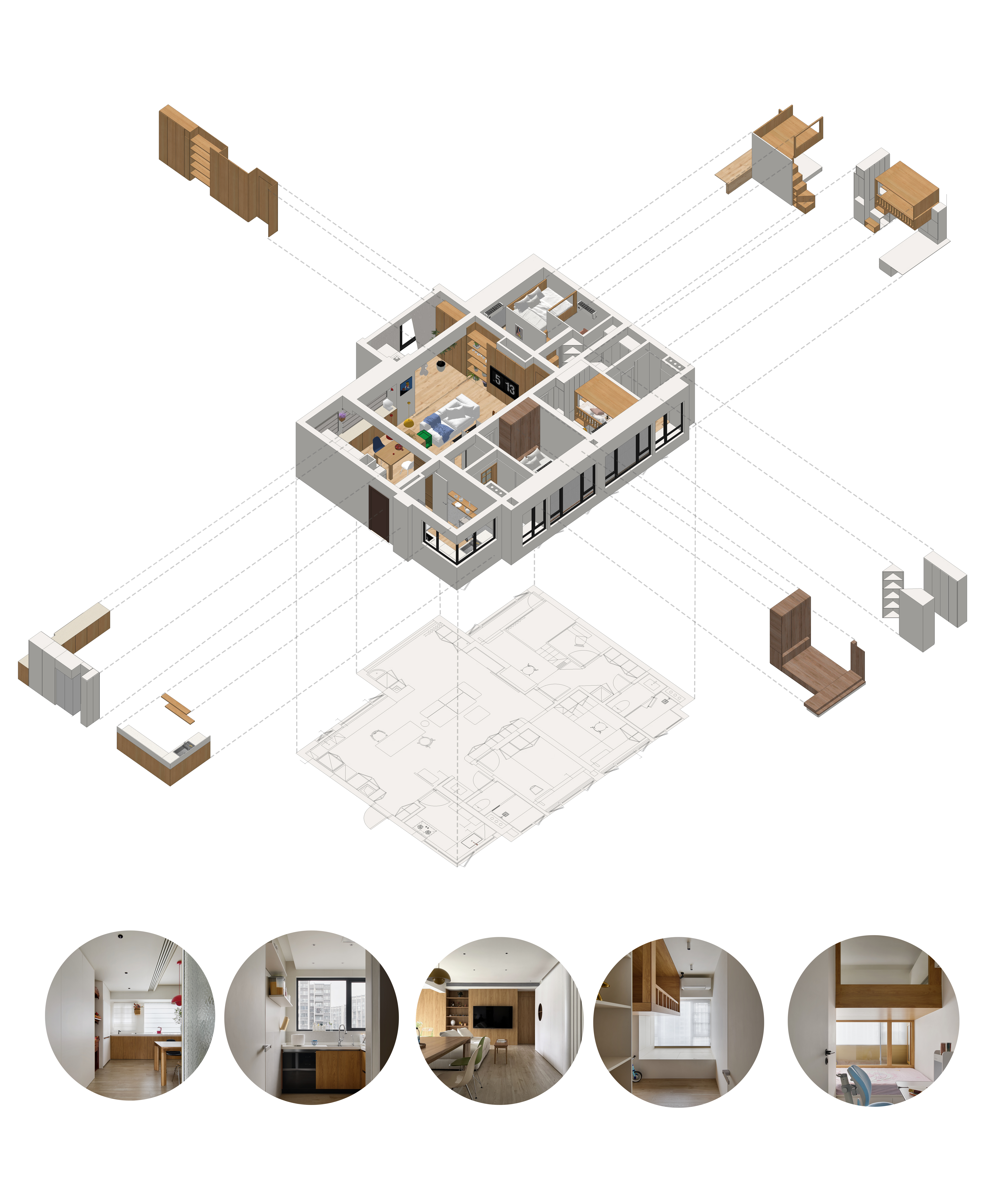 陈智超设计｜精装房变身童话乐园！三娃家庭的治愈改造-44