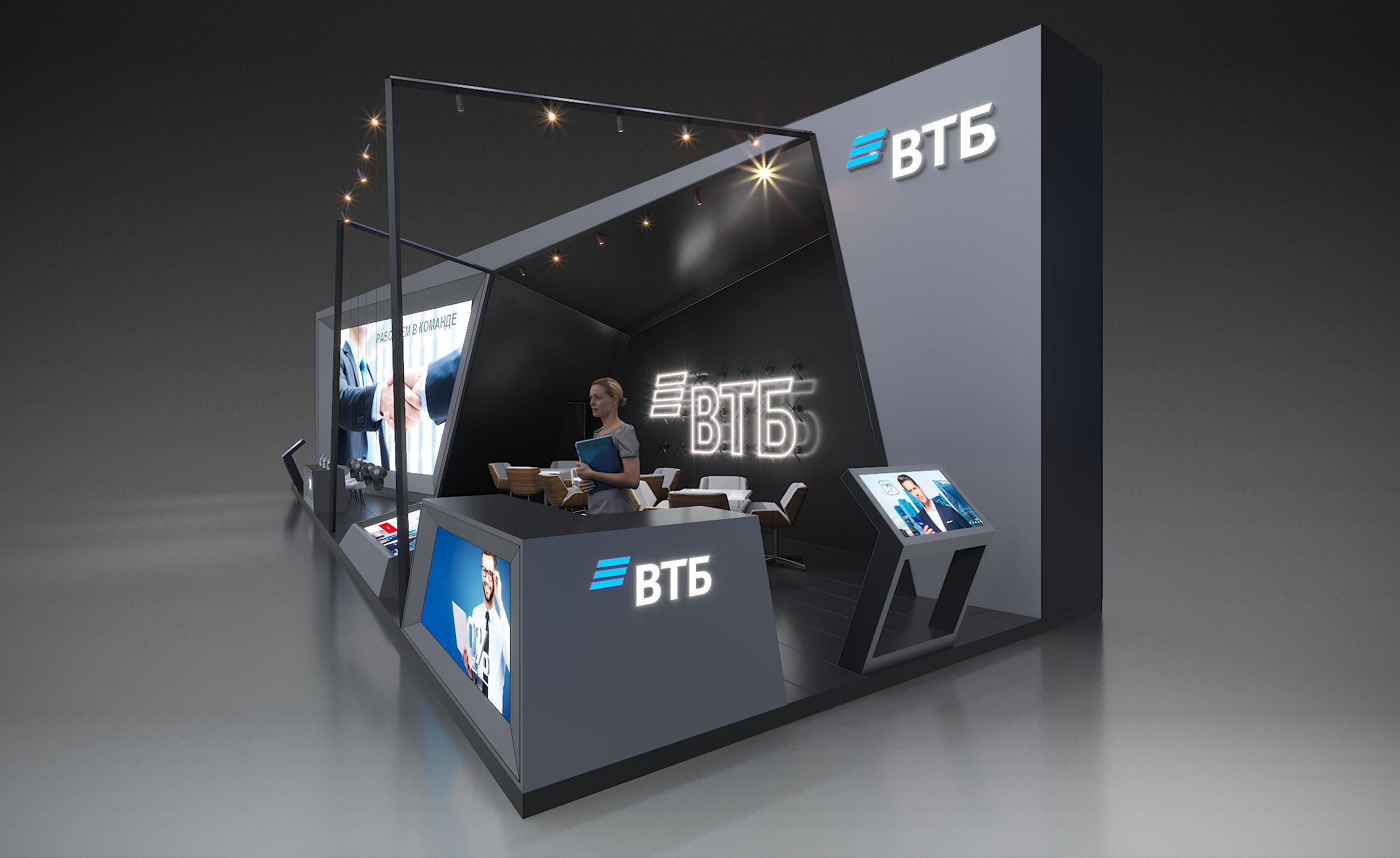 Стенд 90 метров для компании ВТБ-1