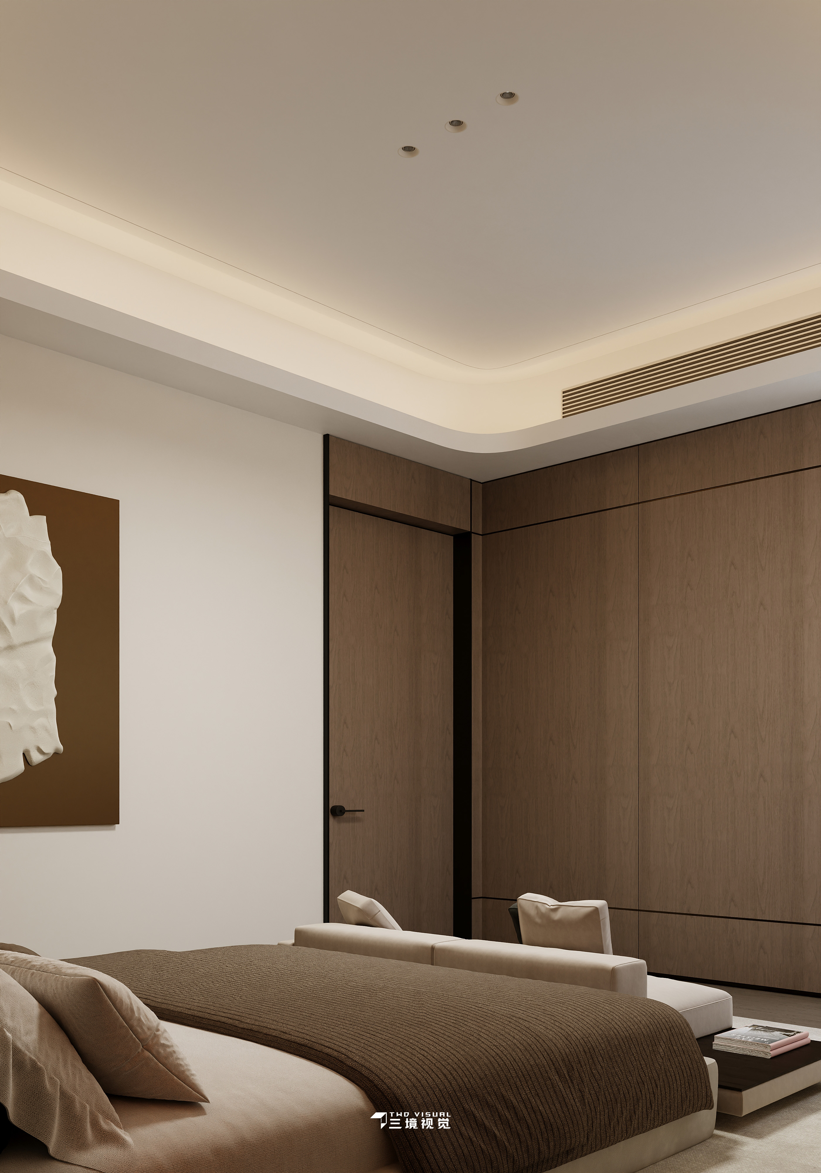 住宅-意式轻奢客厅卧室设计-7