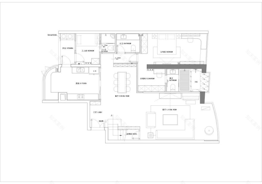 《空间•旋律》 · 广州珠江岸边的现代极简复式公寓设计丨中国广州丨帅伯尤-14