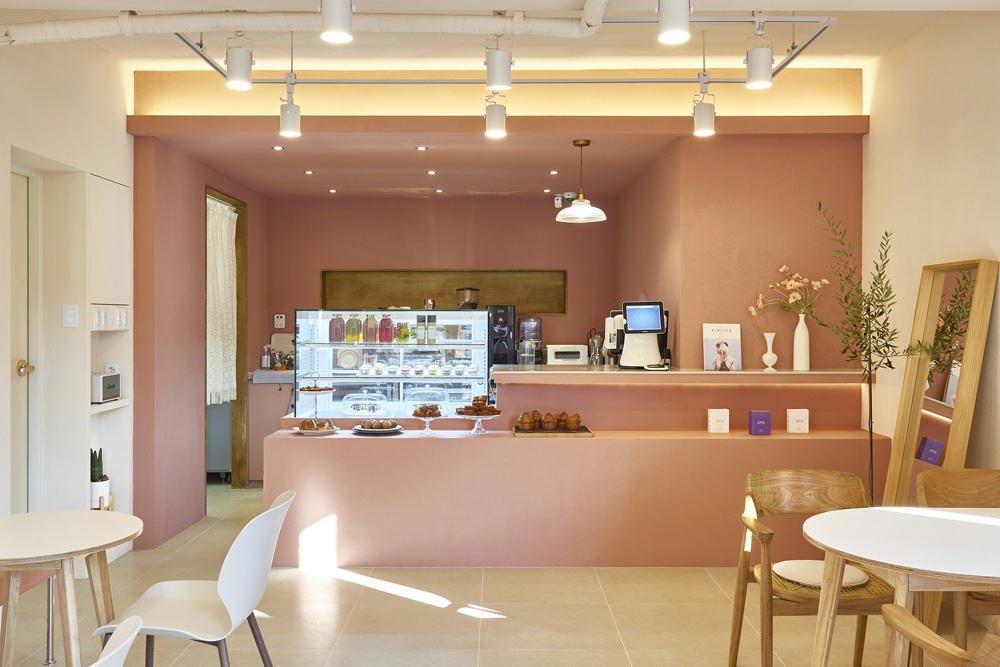 13 坪水原咖啡厅，粉红外观点亮空间设计-13