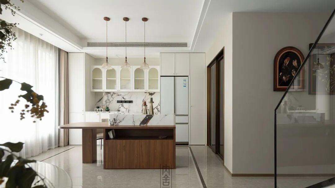 内舍软装丨235㎡下叠法式混搭风，赋予空间由线条、色彩、层次激发出的趣味碰撞！-57