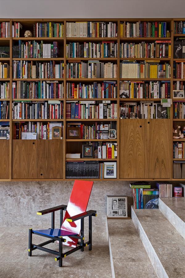 巴西 DF Casa BLM · 图书馆核心的节能可持续住宅设计-21