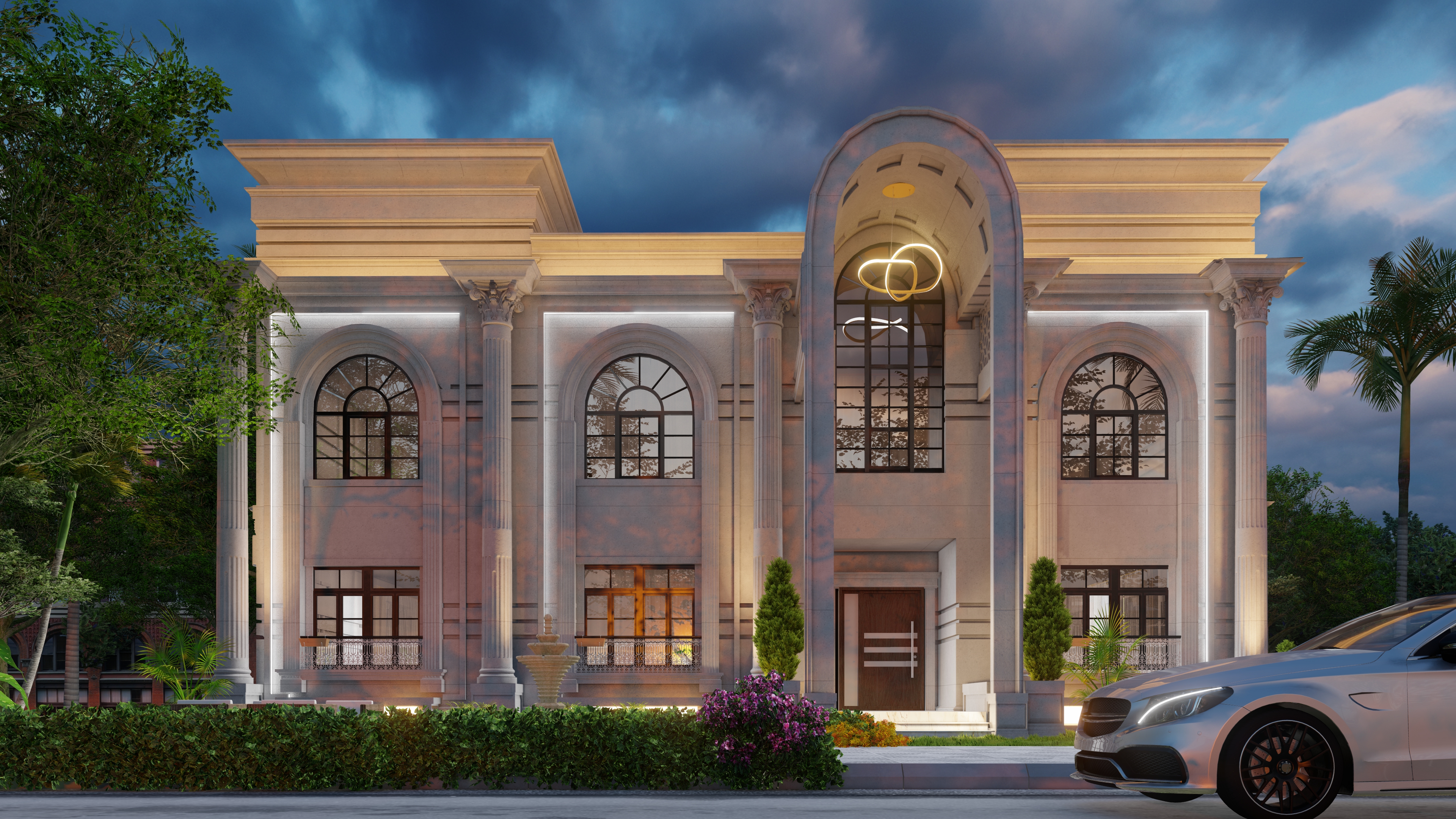 Classic villa design in Kuwait-5