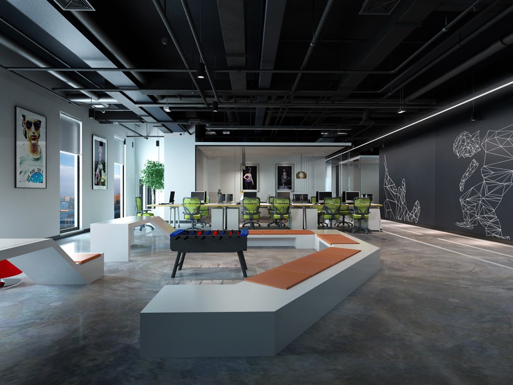 浦东金桥外贸公司办公室——现代简约风格的空间设计-4