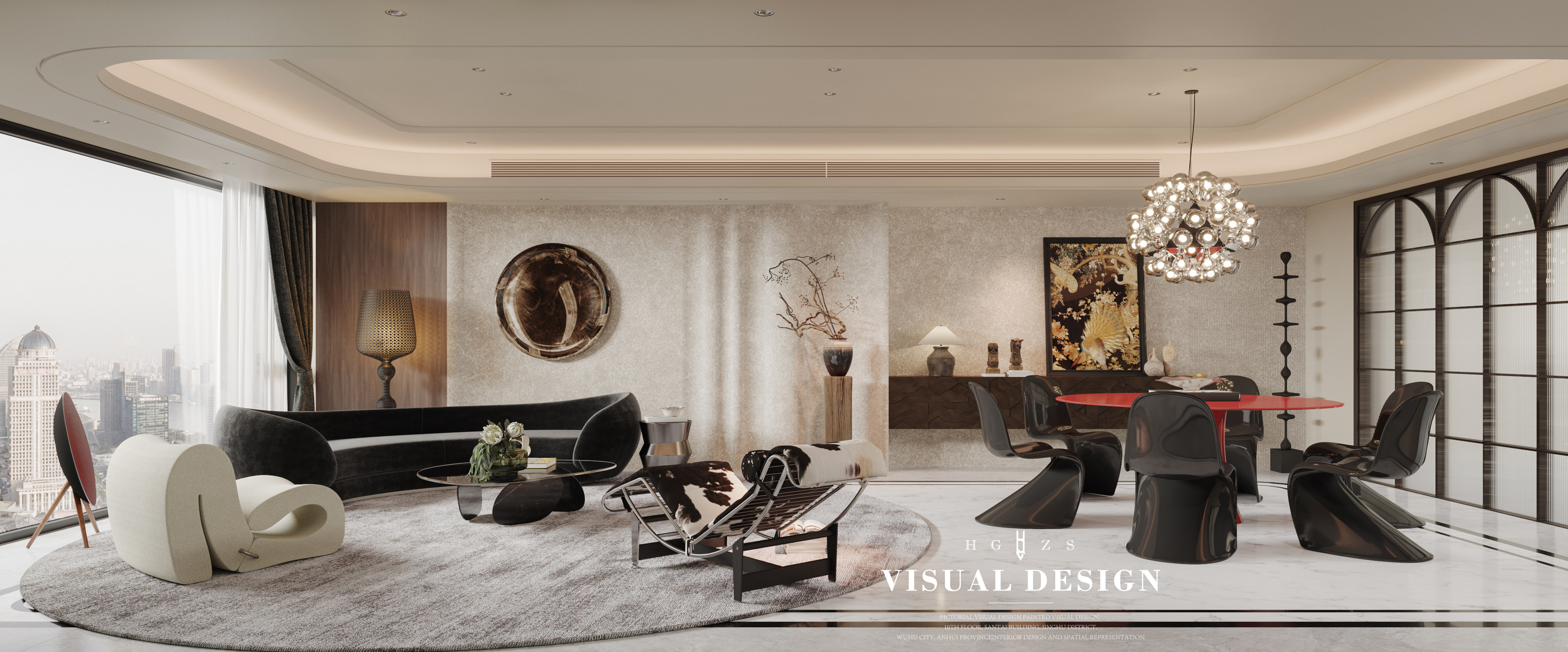 现代混搭大平层-10