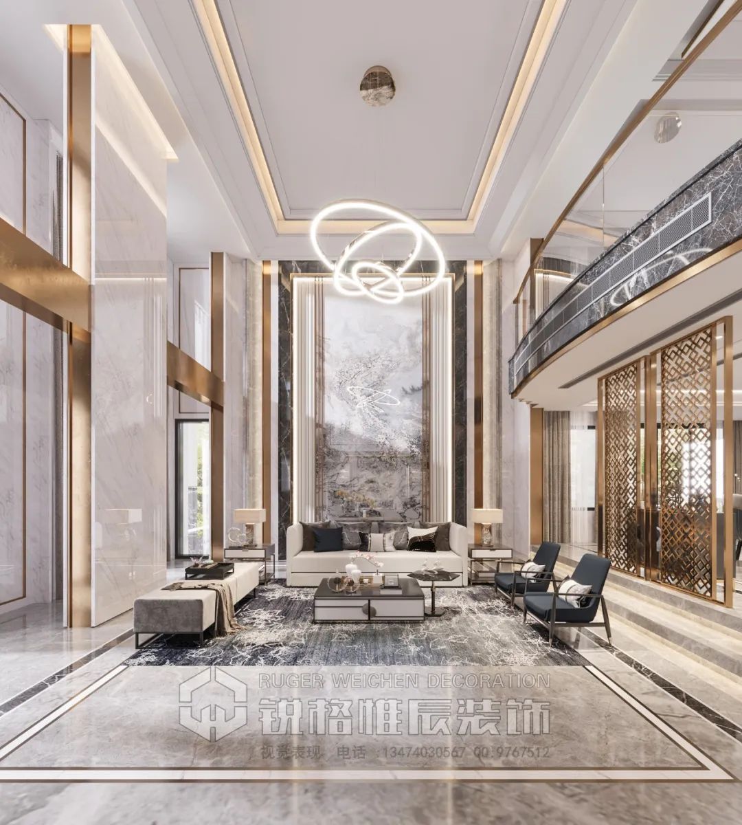 西安曲江·郑家大宅 | 现代轻奢的优雅空间-16