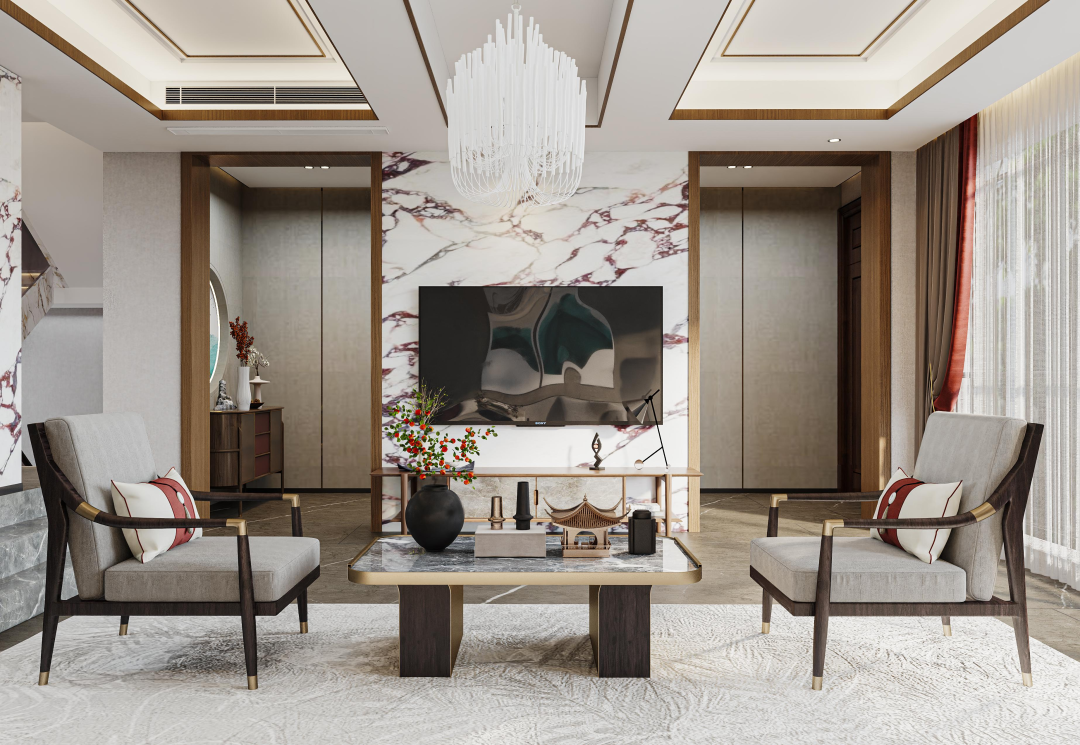 西安紫薇田园都市F区新中式风家居设计丨中国西安丨西安·大小空间设计-5