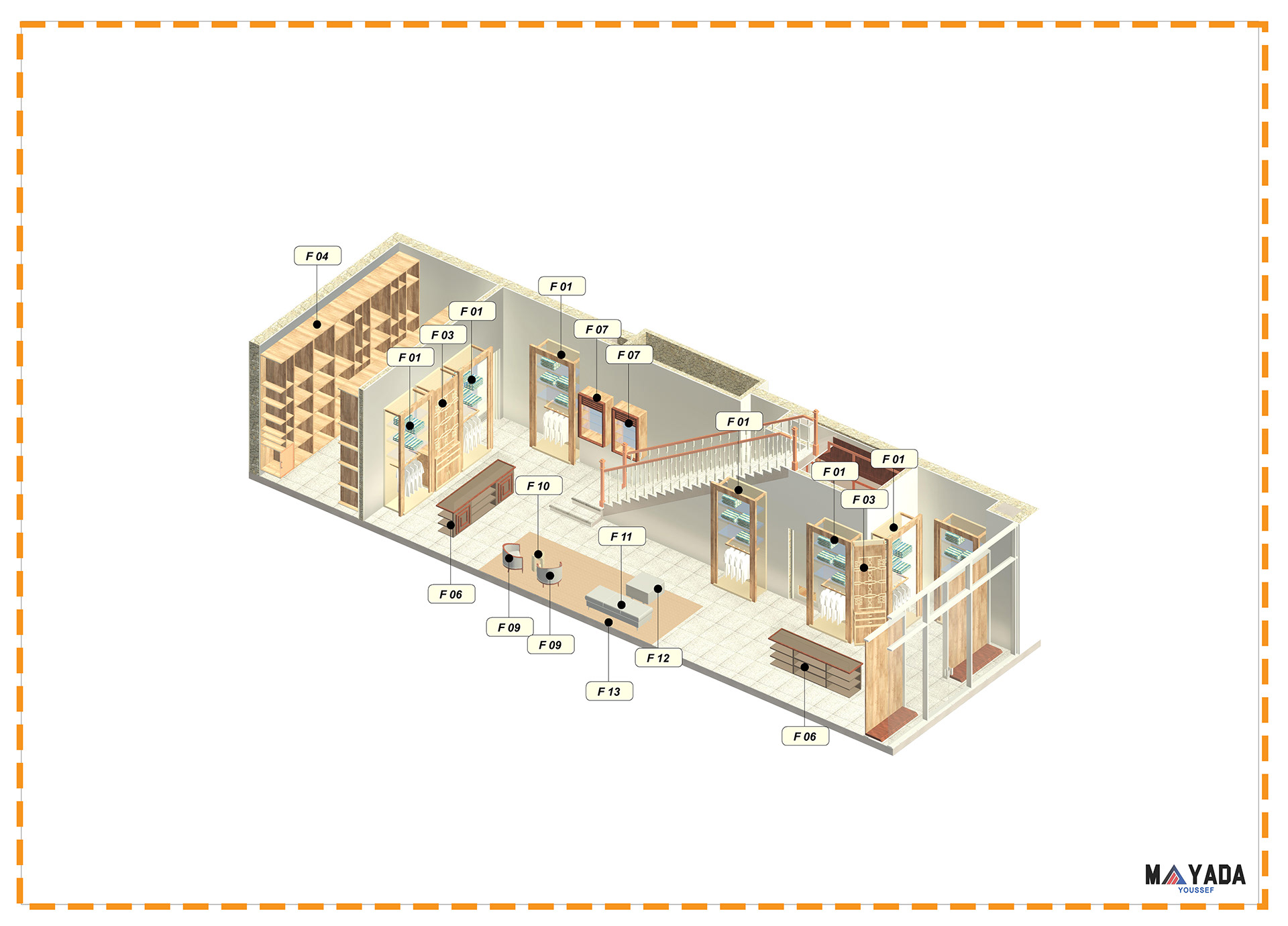 画廊室内设计丨Revit Skills and Technicality-7