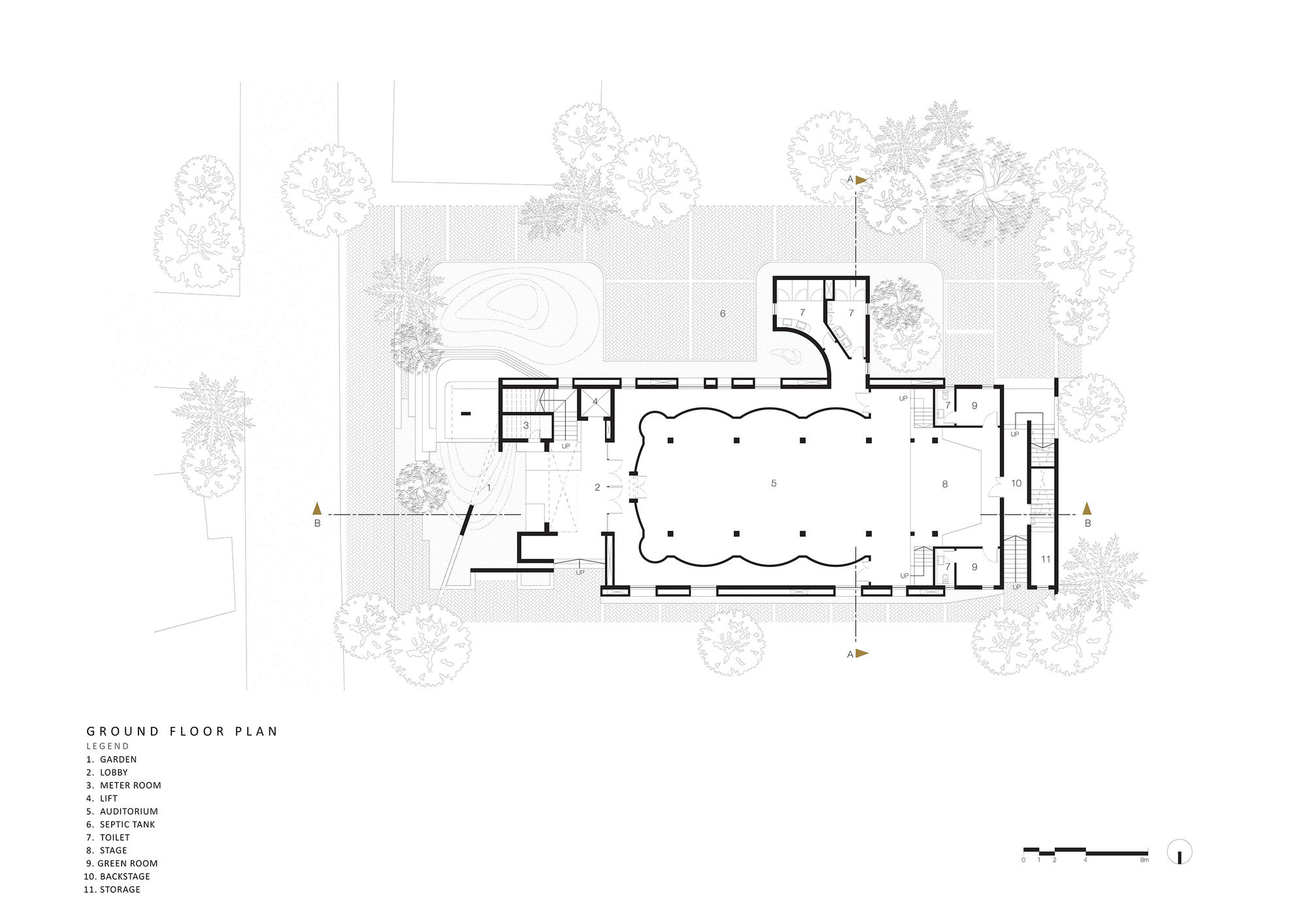 阿迪萨普塔格拉姆社团大厅丨印度丨Abin Design Studio-17