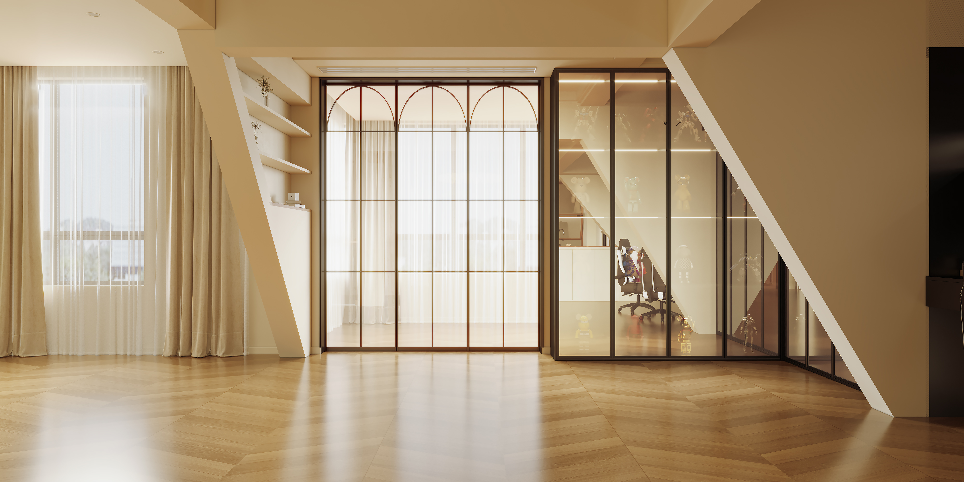 暖色别墅空间-5