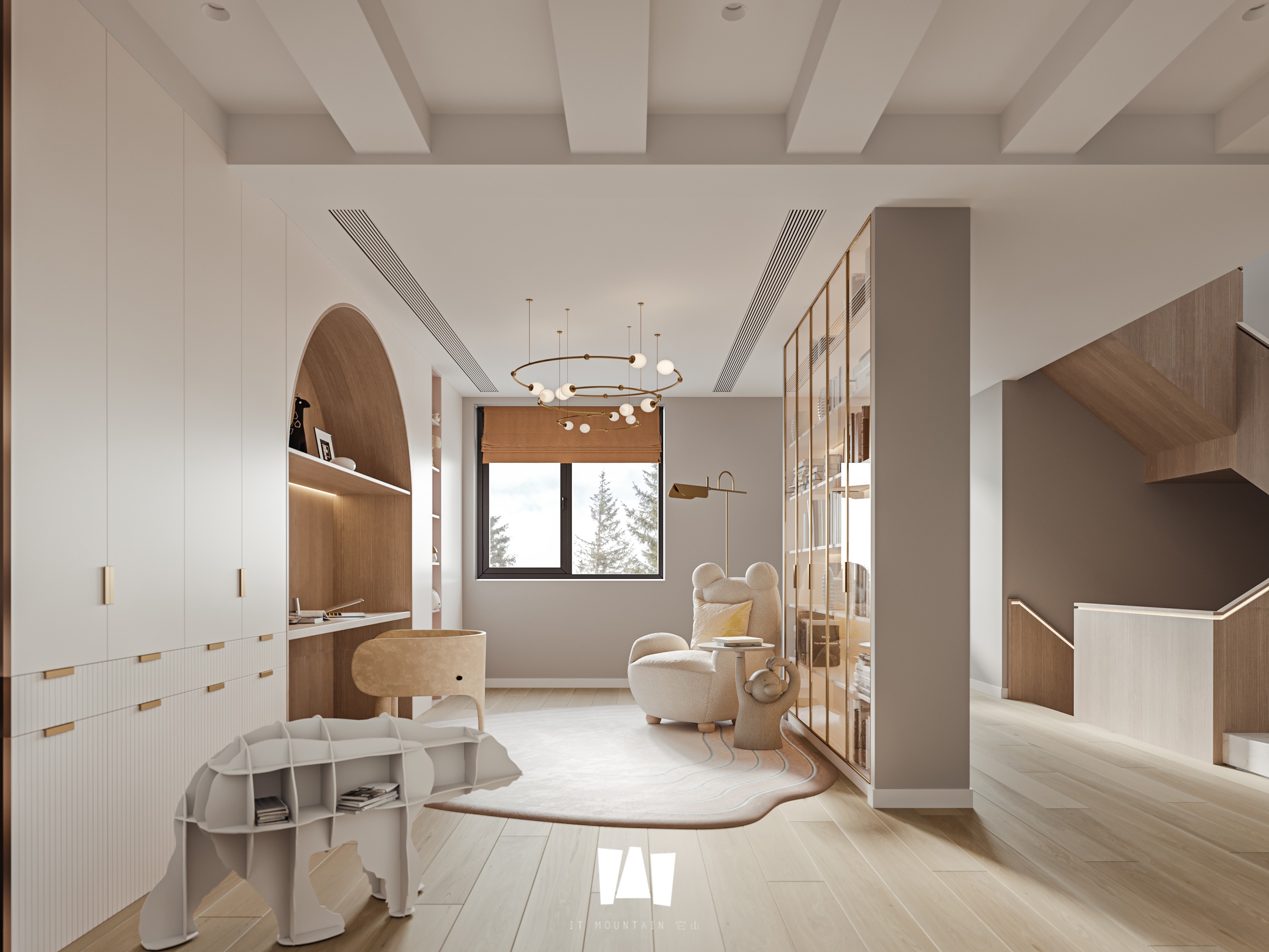 自然温馨的错层空间设计丨它山空间设计-24