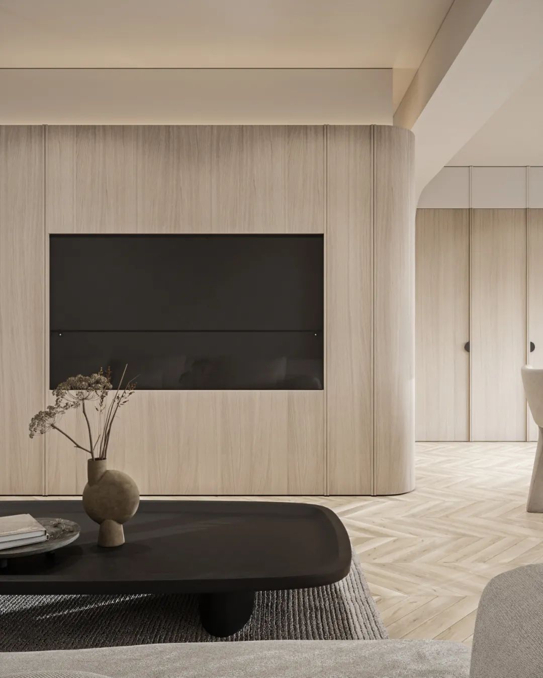 简约原木|艺术气息的三口之家丨Roman Lutsenko-12