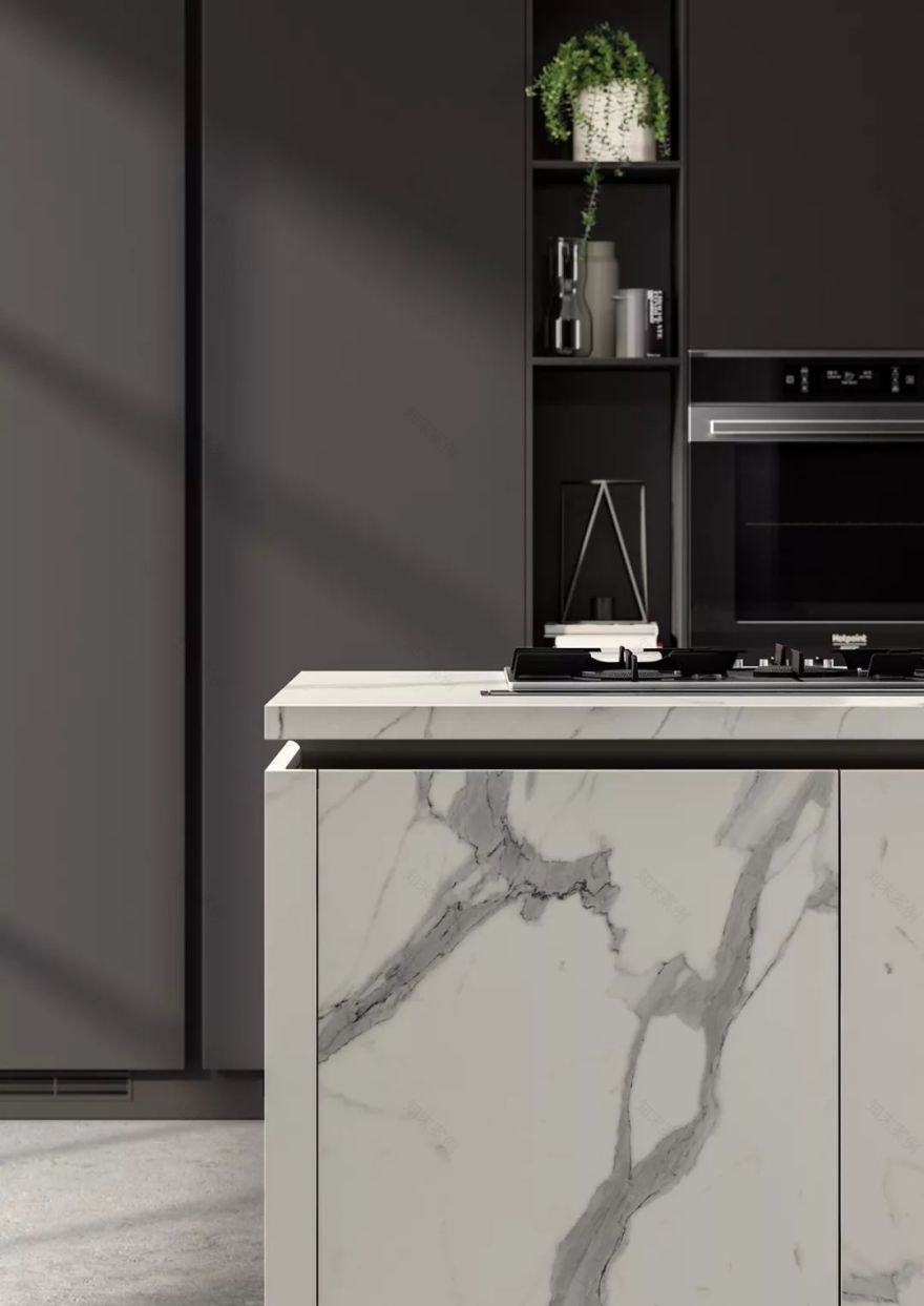 开放式厨房设计美学与实用兼具-98