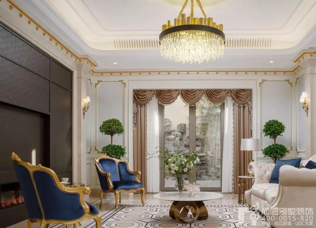 新古典主义 1200㎡独栋别墅设计丨尚层别墅装饰-30