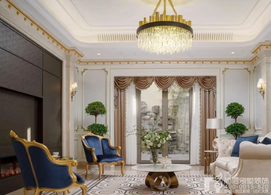 新古典主义 1200㎡独栋别墅设计丨尚层别墅装饰-30