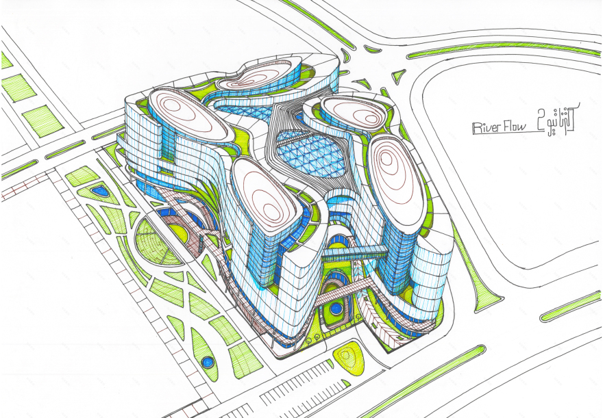 河流涌动的购物中心-20