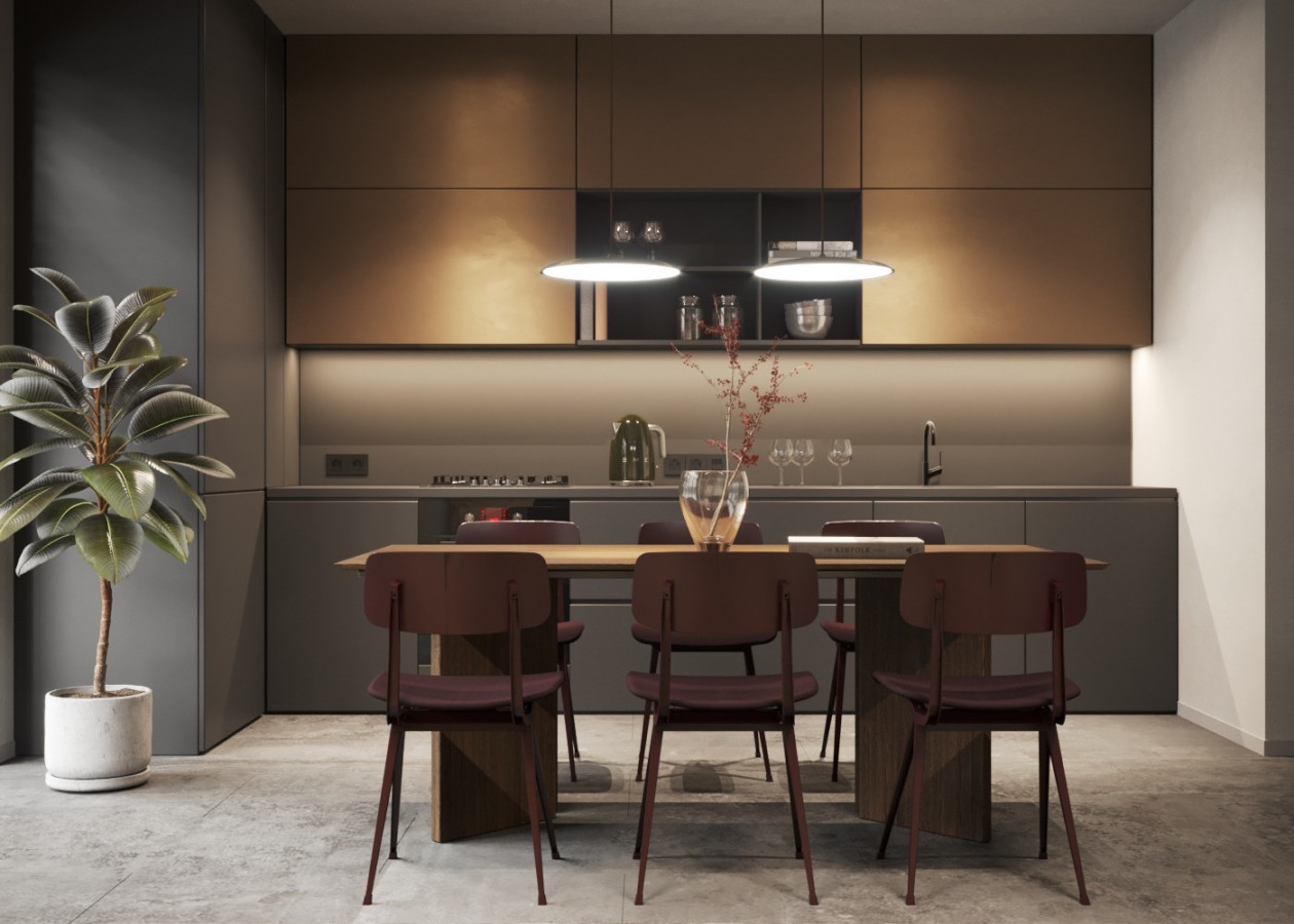 105平现代空间，古铜色调！-4