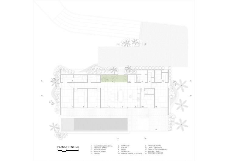 哥伦比亚房屋内部庭院设计-9