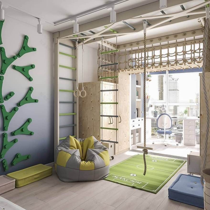 ≡ ➤ Подборка спортивно-игровых комплексов в детской комнате ⋆ Фабрика мебели «Mamka™» ᐈ Эксперт детского пространства-5