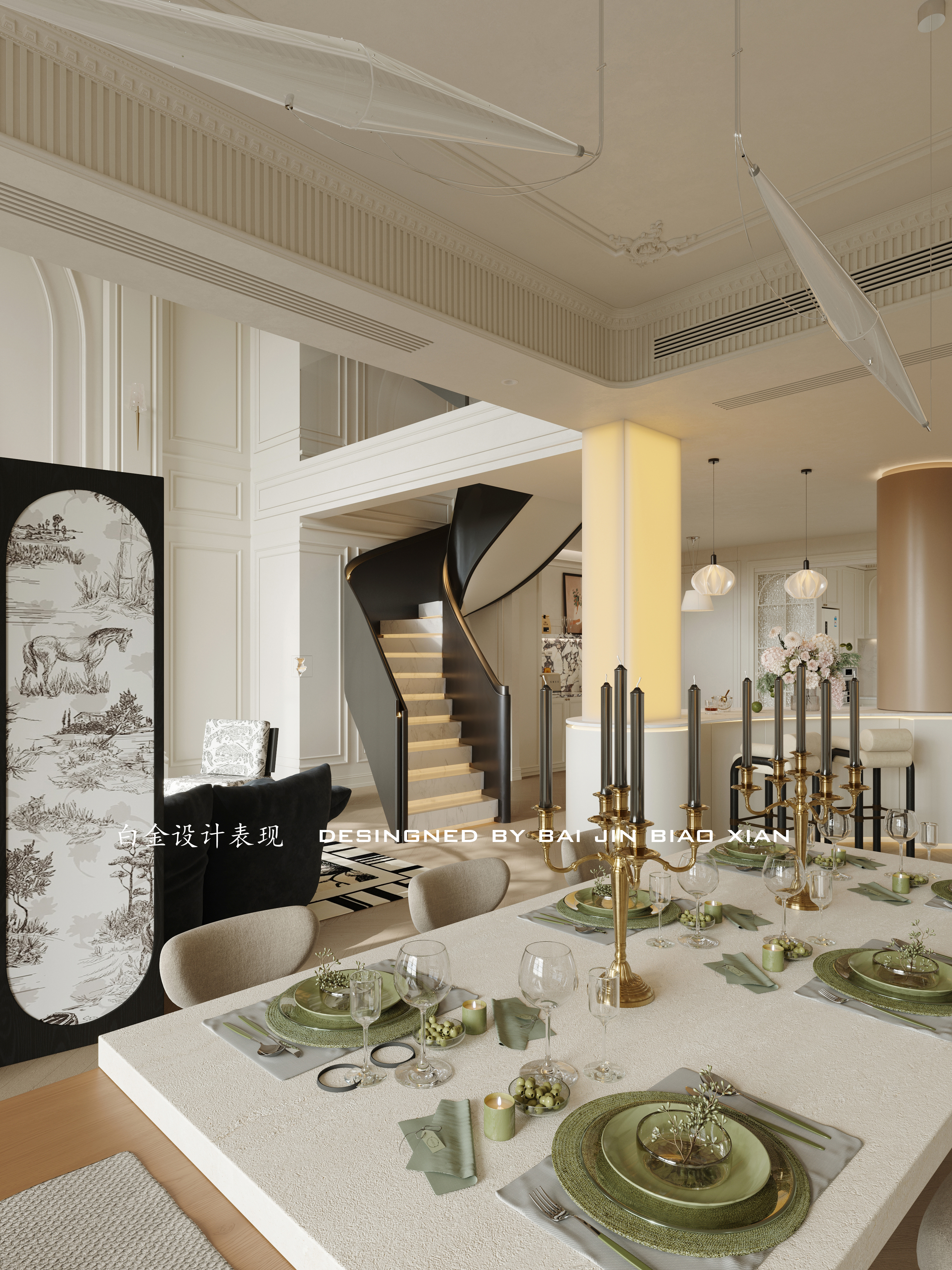 法式别墅 法式挑空别墅 别墅 法式-5