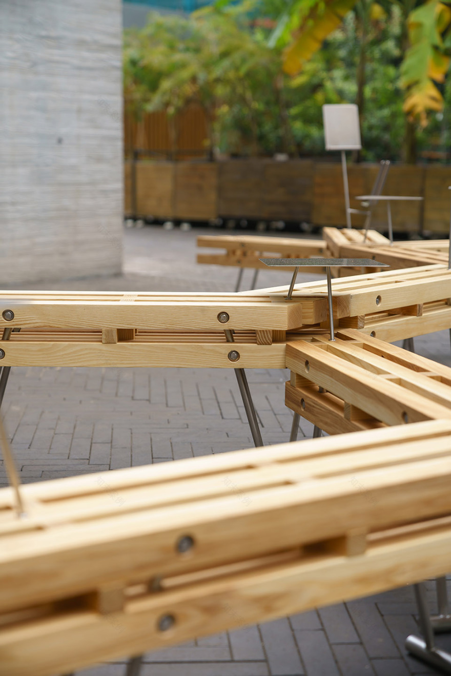 “连里枝”长椅装置丨纳研作室-7