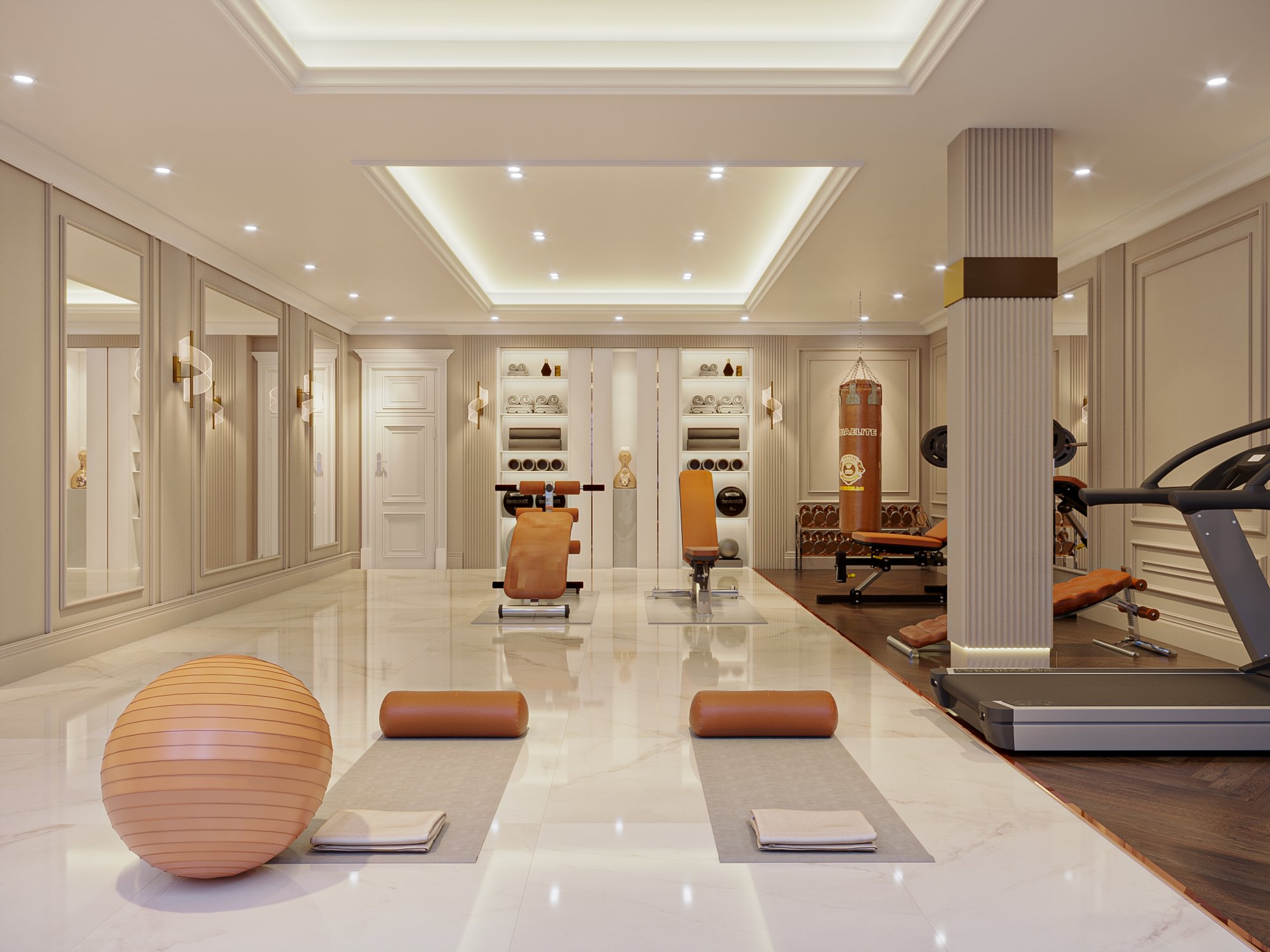 Sala Villa 健身房和按摩浴缸项目丨越南胡志明市丨HuynhAiLe-0