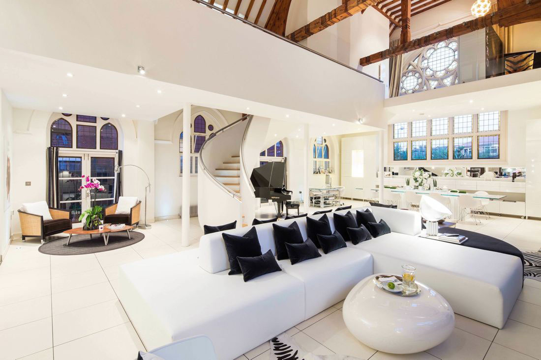 豪华别墅 现代风格The Church Conversion 英国 伦敦-10