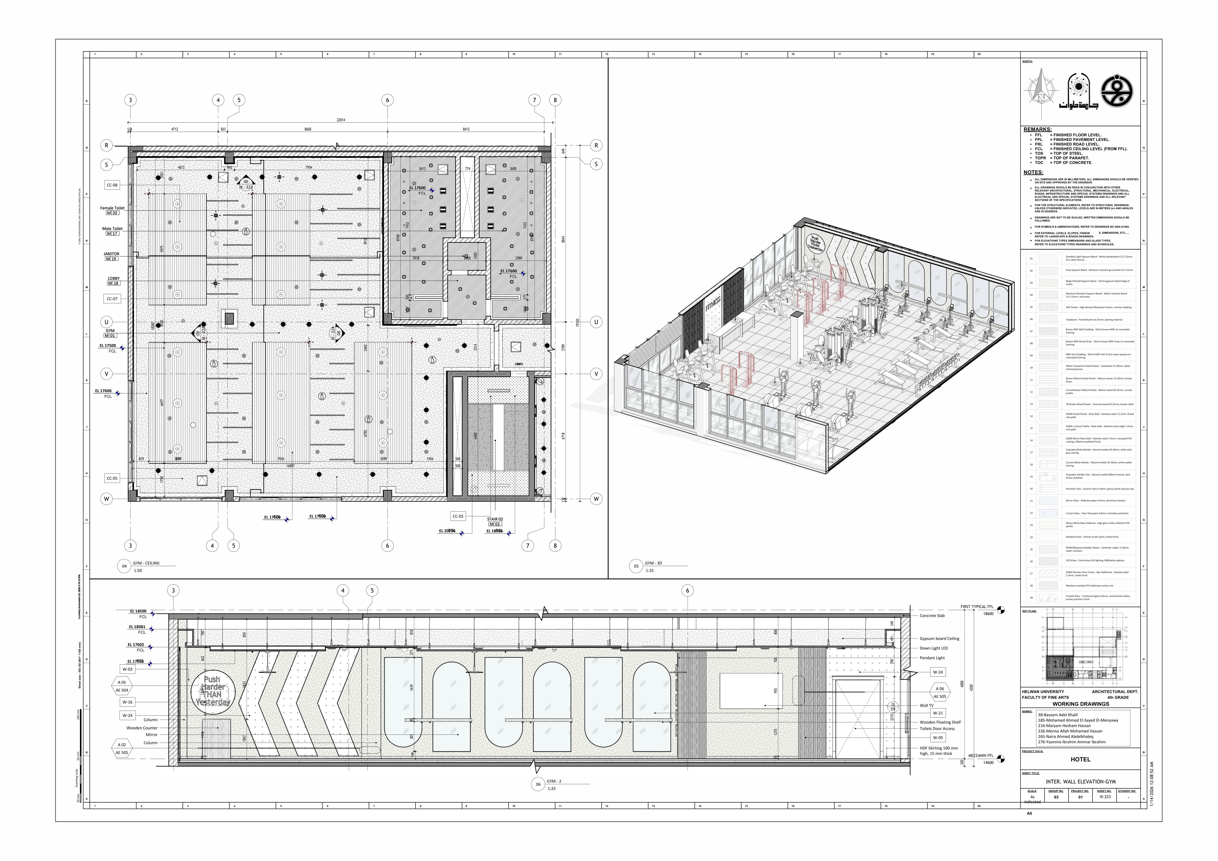 Blue Hotel | 3-Star Hotel Working Drawings-96