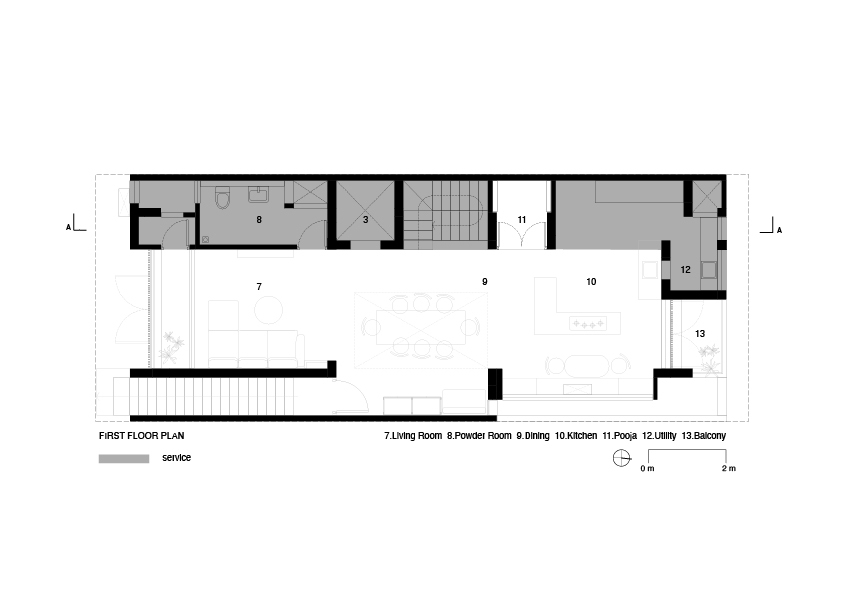 印度 Chennai 的 Wall to Wall House | 紧凑型别墅设计-31