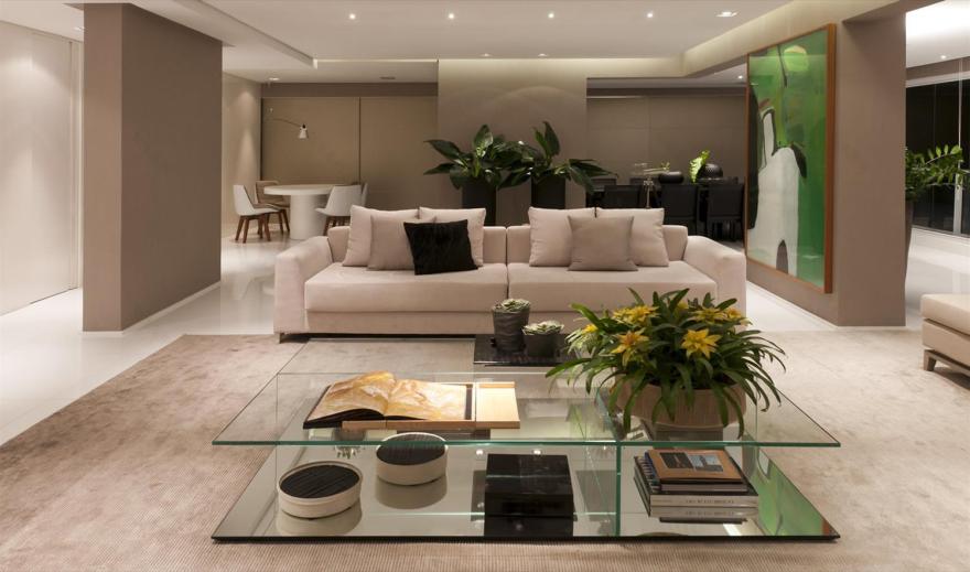 巴西 SP 地区 320 平米公寓设计,融入自动化技术与空间整合-2