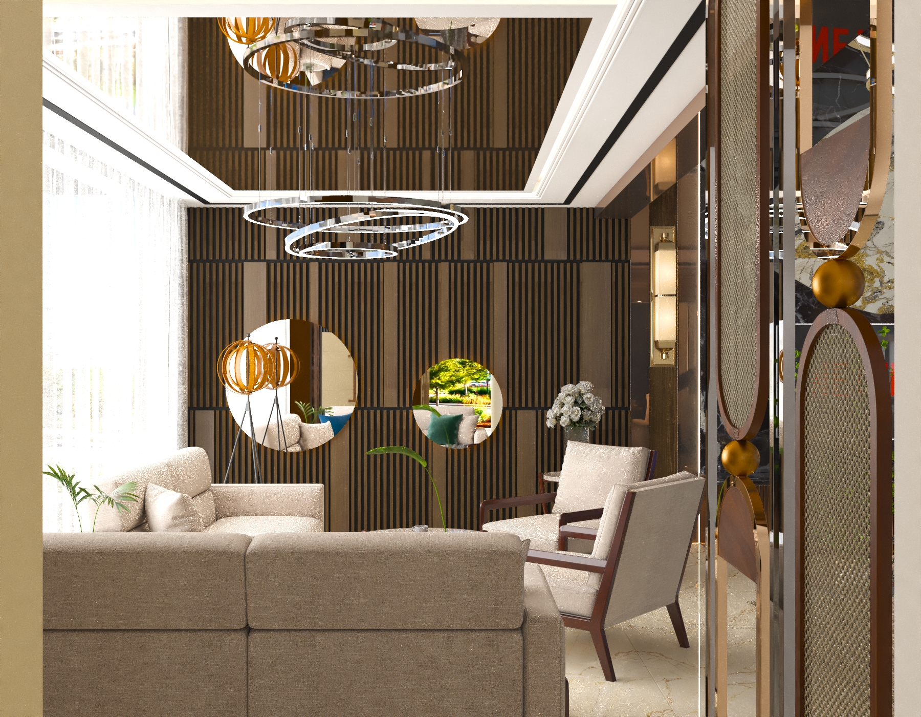 Living Dining & Drawing design Dubai-13