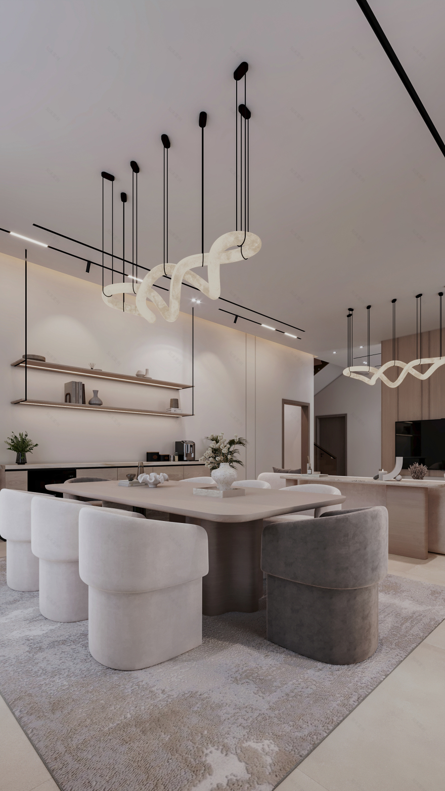 Minimalism Entrance & Living & Dining-23