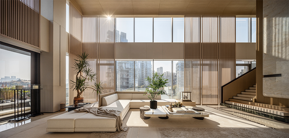 万华成都麓湖黑鉐岛上叠别墅样板间丨中国成都丨深圳市盘石室内设计有限公司,万华室内设计中心-13