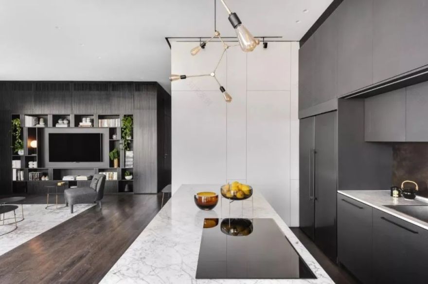 Aviram Kushmirski 打造轻奢风空间,黑白色调与实木地板的完美搭配-106