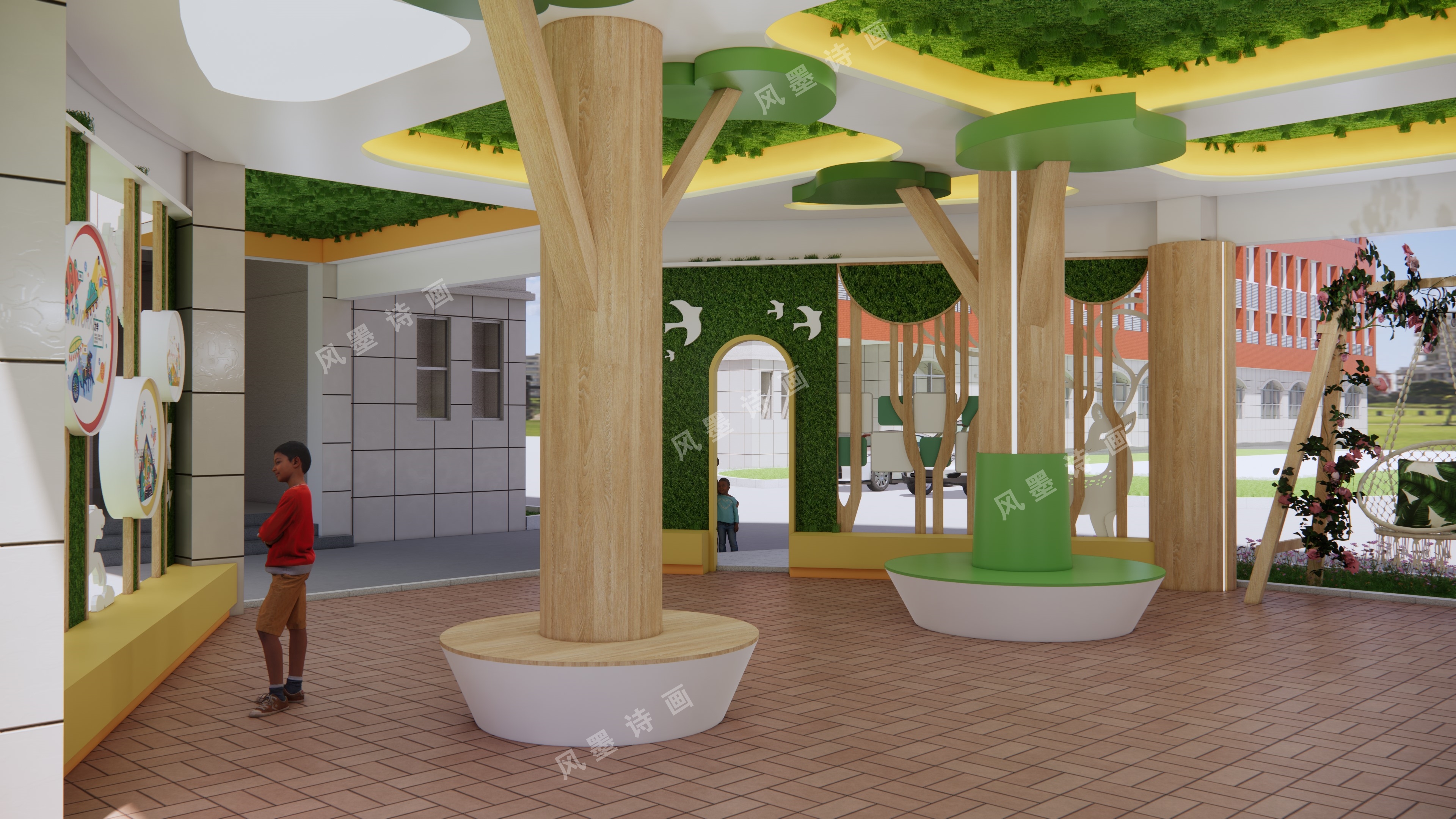 某学校长廊设计-13